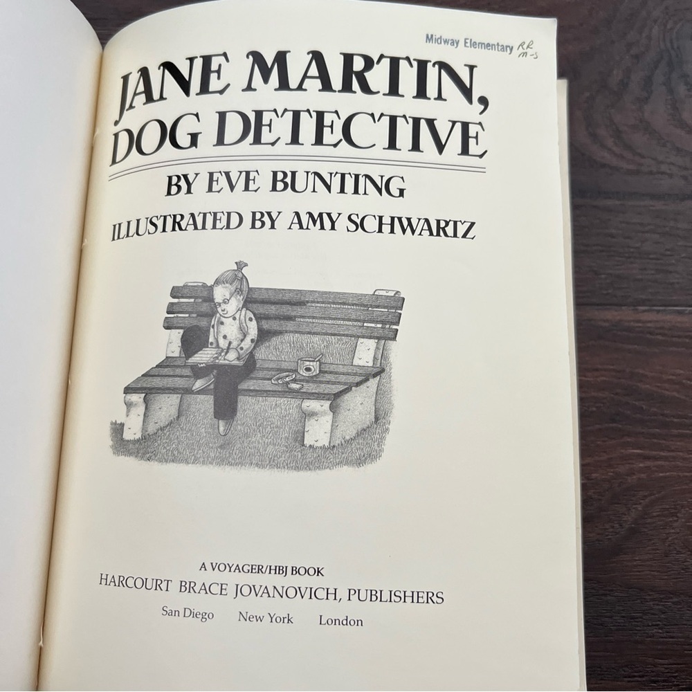 Jane Martin, Dog Detective by Eve Bunting (1984, Trade Paperback) - Picture 3 of 7